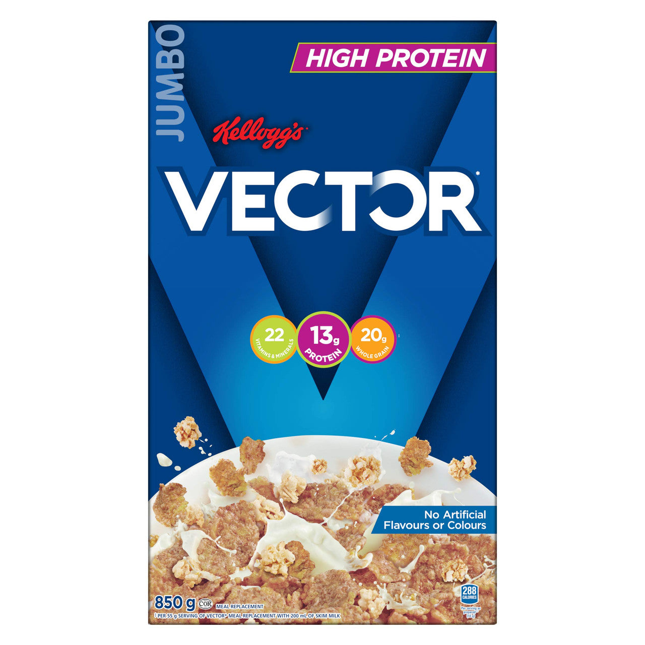 Kellogg's Vector Meal Replacement Cereal, Jumbo Size, 850g/30oz Cover